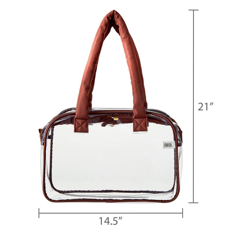 Travel Organizer Bag Set with Clear Tote and Accessories - 10 Pieces
