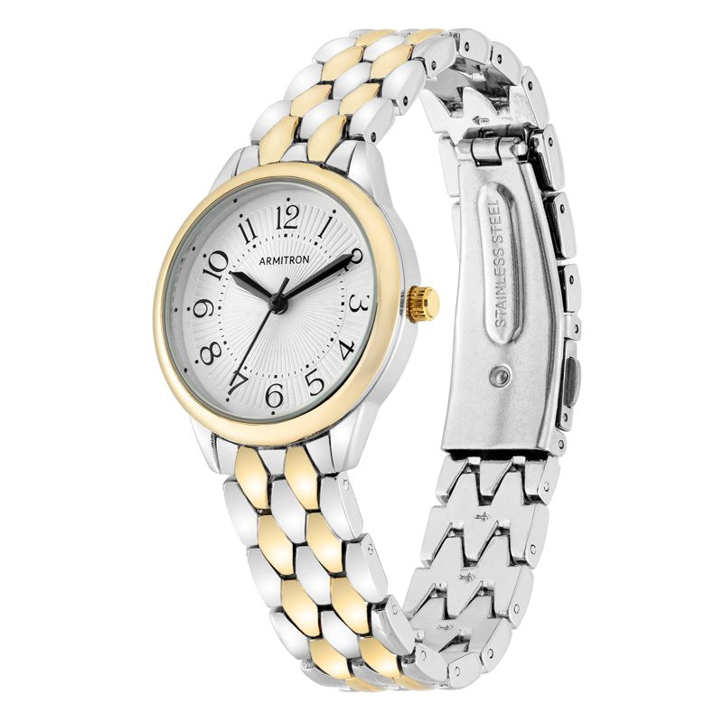 Women’s Two-Tone Bracelet Wristwatch with Classic Style and Water Resistance