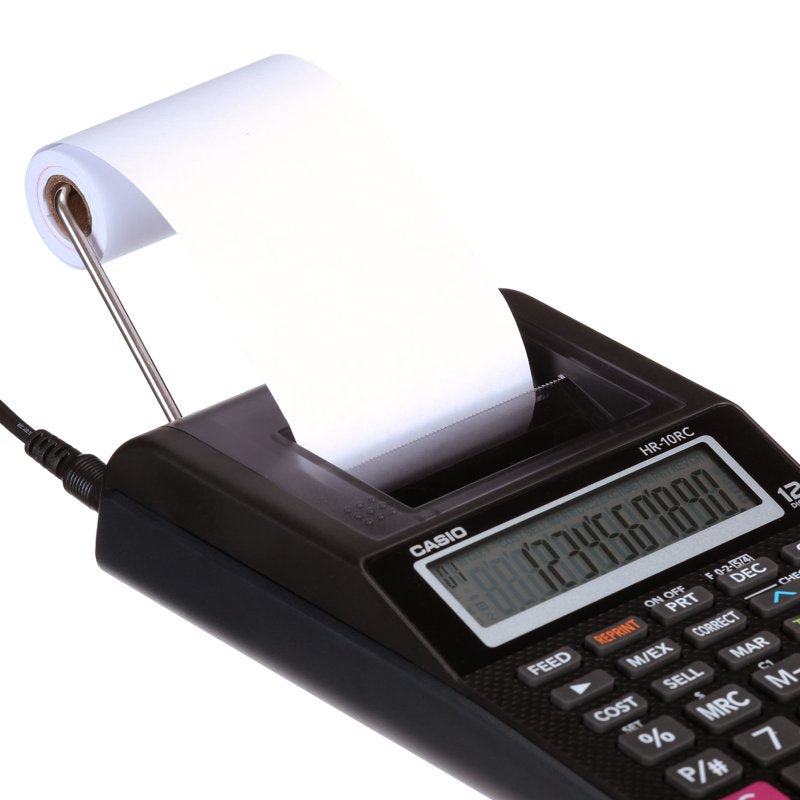 Casio 12-Digit Printing Calculator with Cost, Tax, and Date Functions