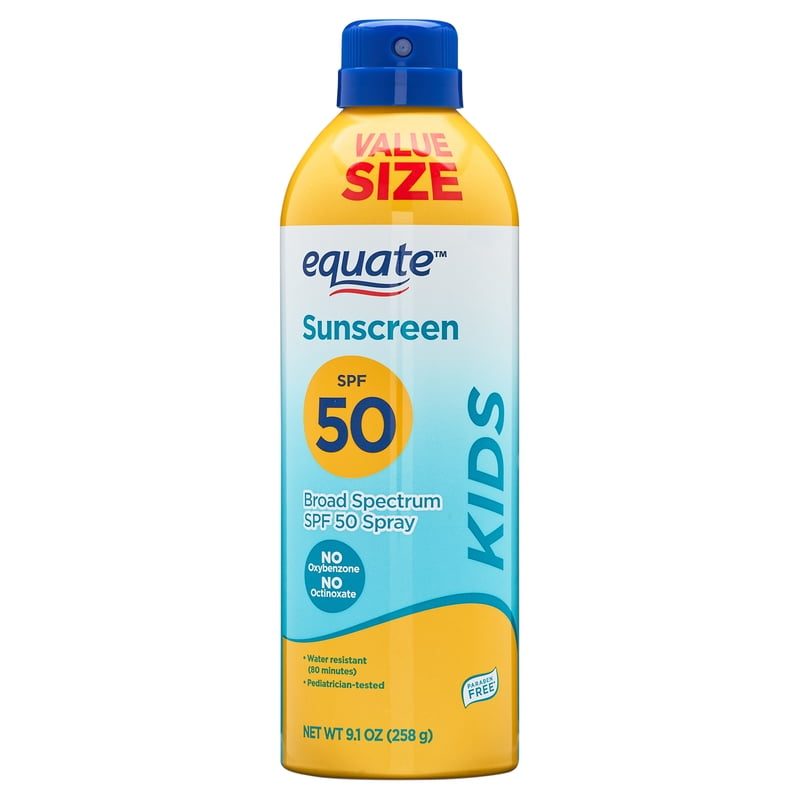 Kids Sunscreen Spray SPF 50 - Water-Resistant, Broad Spectrum, 9.1 oz - Pack of 4