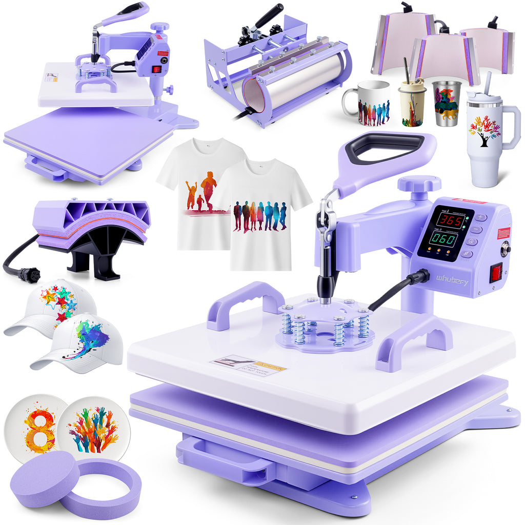 15x15 Heat Press Machine 8-in-1 Multifunctional T-Shirt Mug Hat Transfer