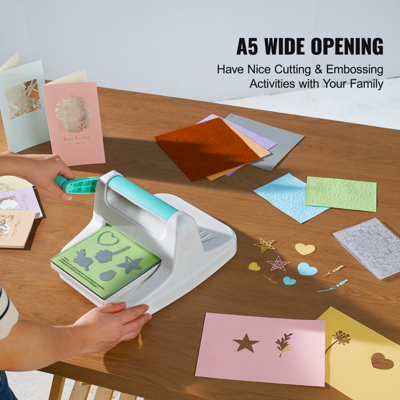 Manual Die Cutting & Embossing Machine for Crafts and Cardmaking, 6 Inch Portable
