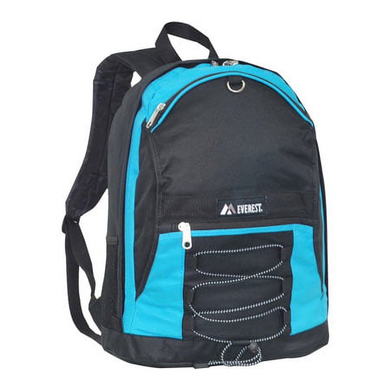 Unisex 17-Inch Two-Tone Backpack with Mesh Pockets for School Travel & Sports