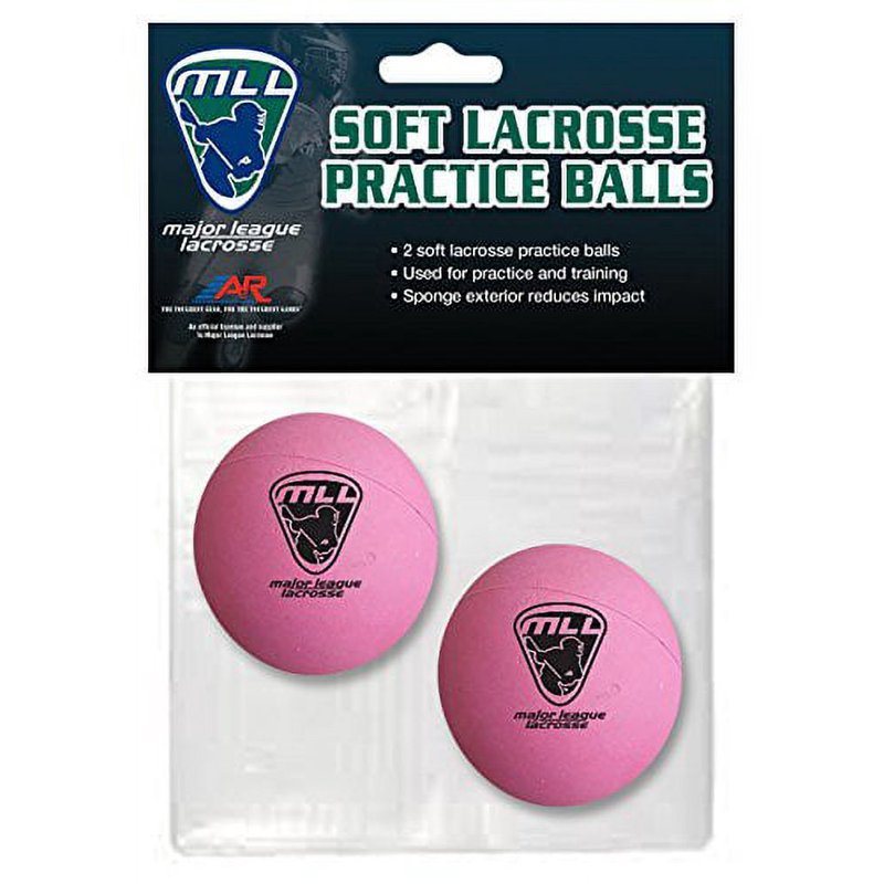 Soft Lacrosse Practice Balls Set of 2 - Pink for Training & Skills