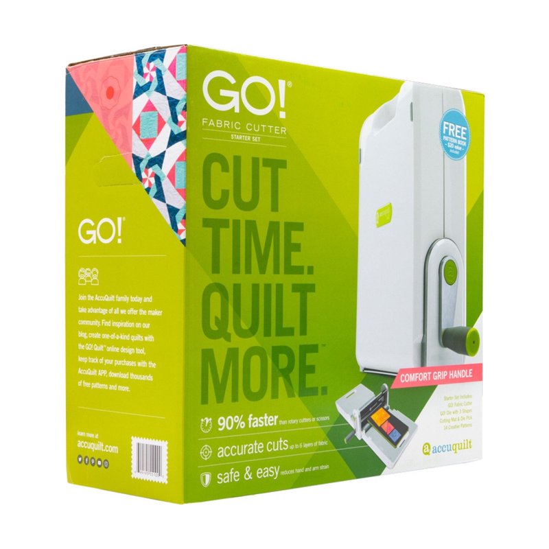 GO! Fabric Cutter Starter Set - Fast, Accurate Quilting Tool for Cotton & More
