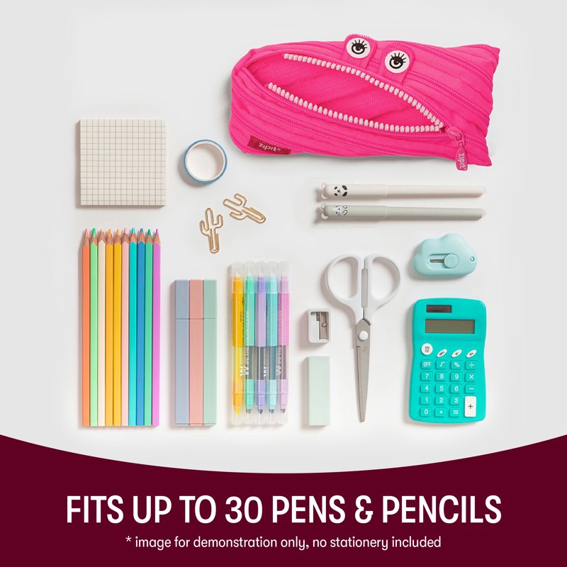 Cute Monster Pencil Case - Colorful Zipper Pencil Pouch for School & Office