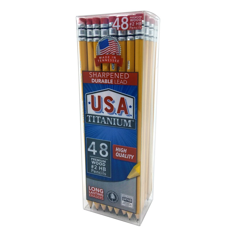 Pre-Sharpened #2 HB Pencils Set - 48 Count, Latex-Free, Durable Writing