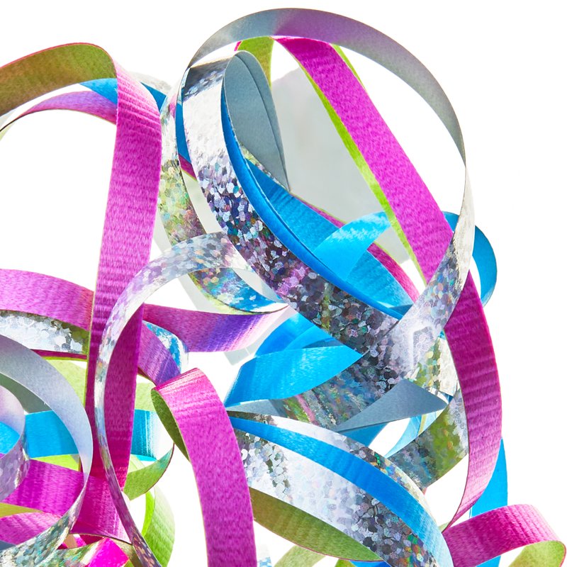 Multicolor Curly Ribbon Gift Bow Set - 4 Pack for Gift Wrapping