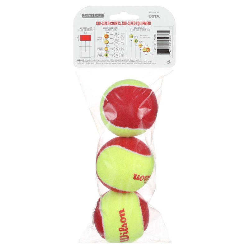 Junior Tennis Balls Pack for Kids Ages 8 & Under - Slow & Easy to Hit