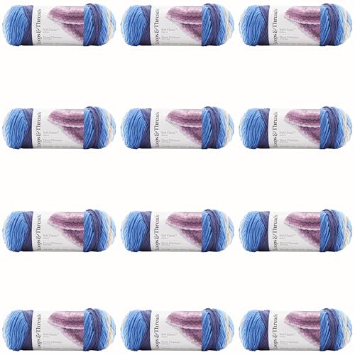 Ombre Yarn Bulk 12 Pack for Knitting Crochet Weaving Arts & Crafts