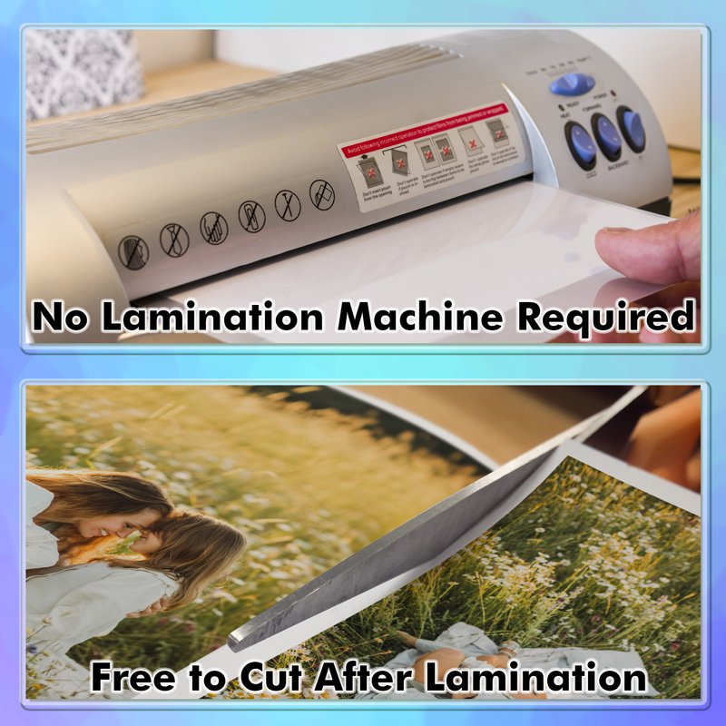 Self-Adhesive Laminating Sheets 9x12 Inch - Waterproof Protectors 15 Pack
