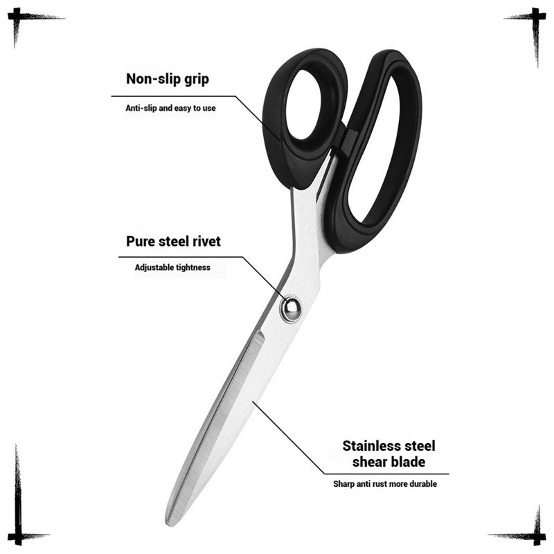 10-Inch Heavy Duty Fabric Scissors - Professional Stainless Steel Tailor Shears