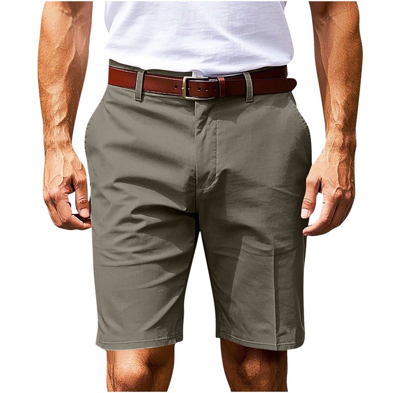 Men's Golf Shorts with Elastic Waist, Flat Front Cargo Style, Multiple Colors