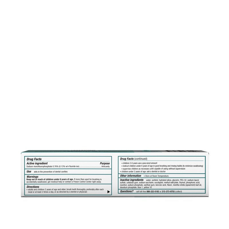 Multipack Fluoride Toothpaste with 6 Benefits - Fresh Mint Gel for Oral Care