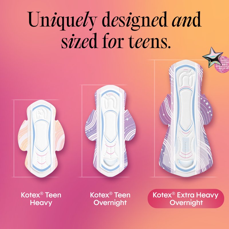 Teen Ultra Thin Heavy Absorbency Pads with Wings - 20 Count
