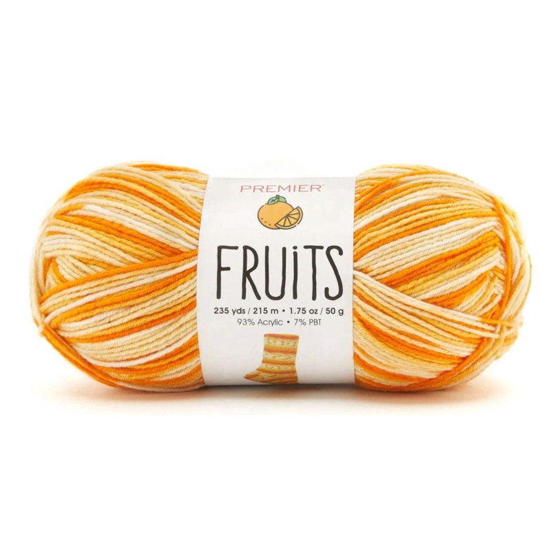 Fruits Self-Patterning Sock Yarn - Bright Colors, Acrylic & PBT Blend