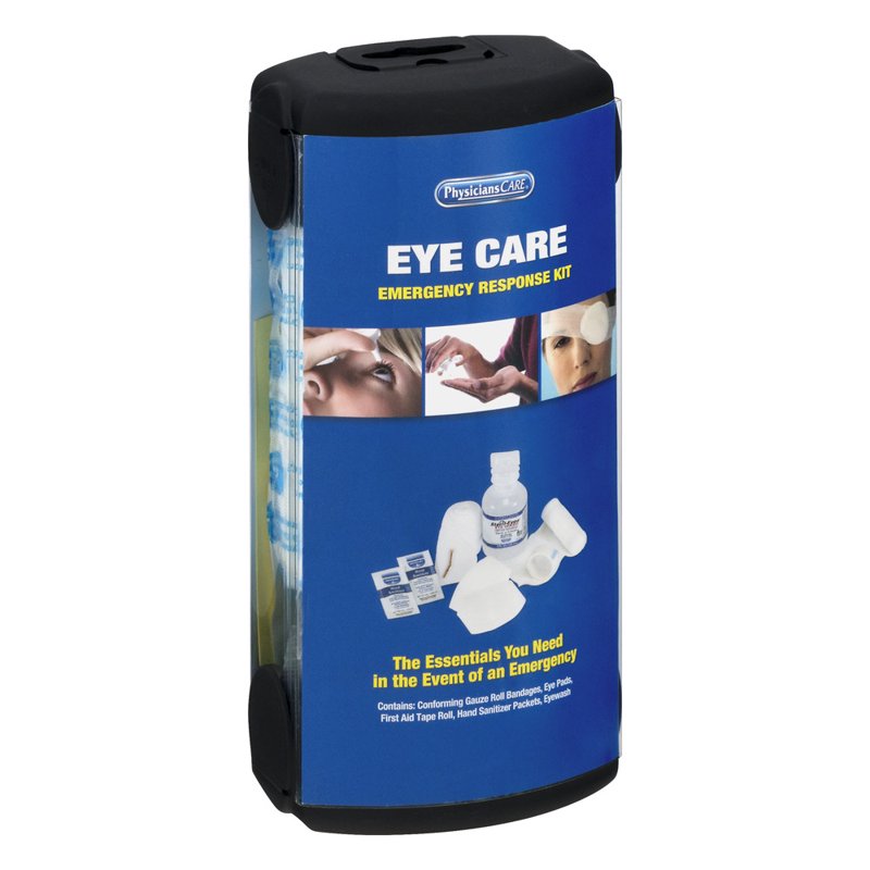 Eye Care Emergency Response Kit with Sterile Eyewash and First Aid Supplies