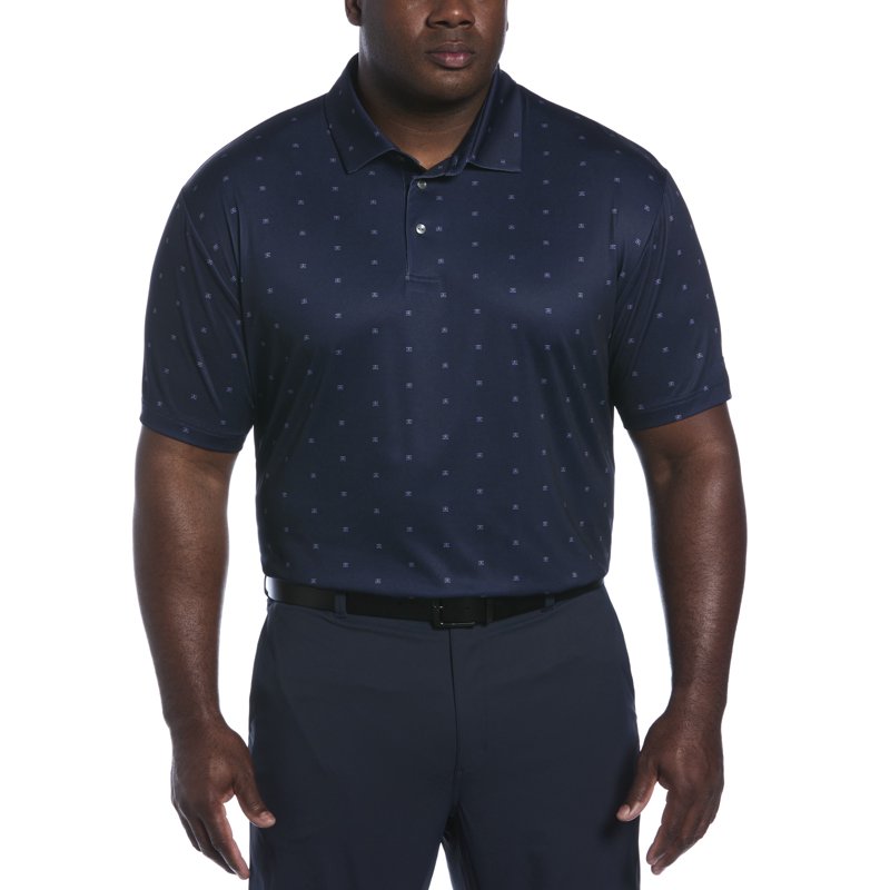 Men's Golf Polo Shirt Short Sleeve Geometric Print Moisture Wicking UV Sun Protection