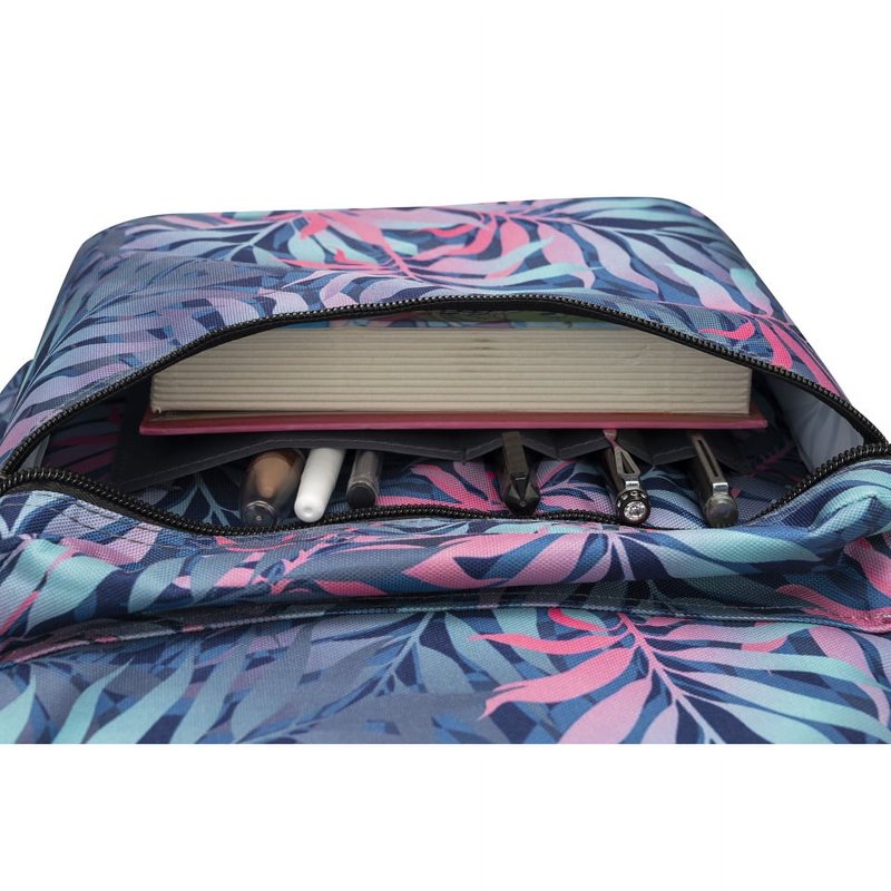Large 18-Inch Printed School Backpack for Students and Adults