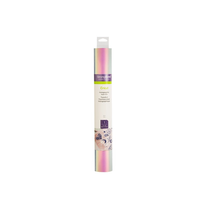 Holographic Iron-On Vinyl Roll for Cricut Machines - Blue, 12x24 Inches