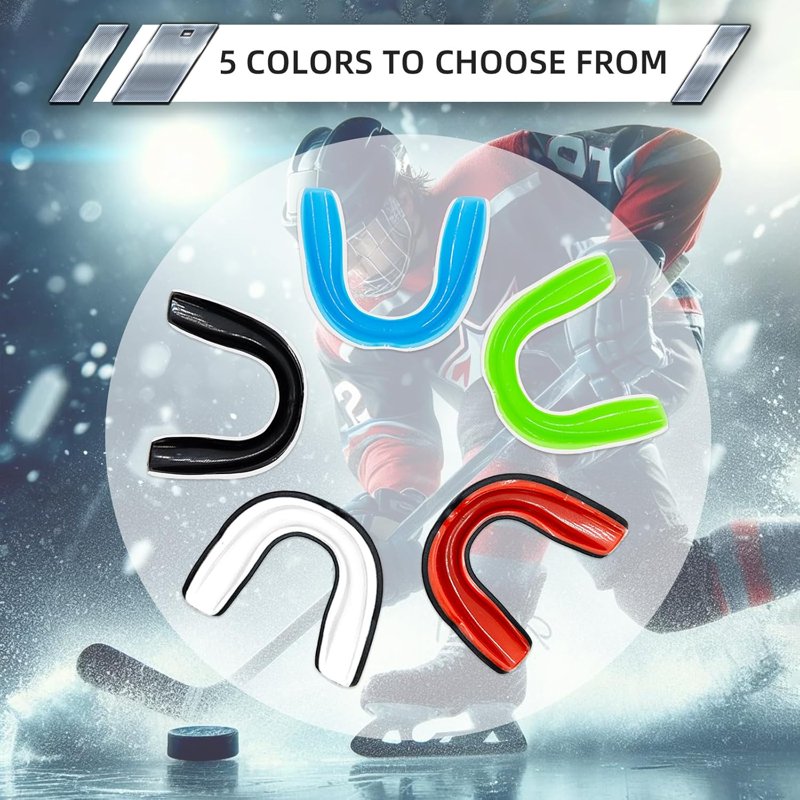 Kids Youth Sports Mouth Guard Set with Case for Football Lacrosse Soccer Boxing