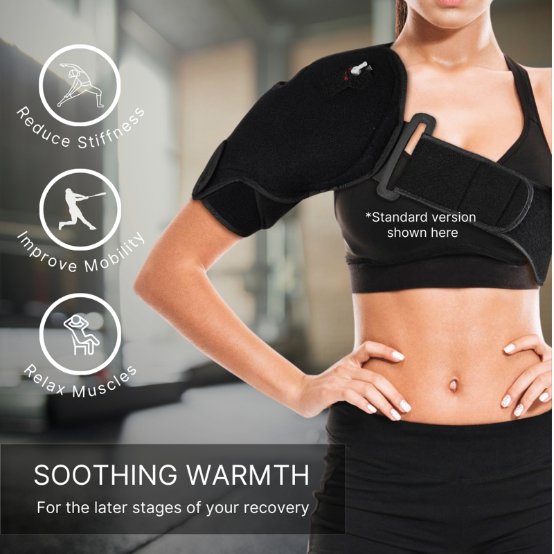 Cold Hot Shoulder Wrap for Pain Relief - Adjustable Compression Support