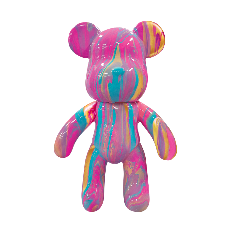 DIY Paint Pour & Craft Kit for Kids & Adults - 9-Inch Bear Figure