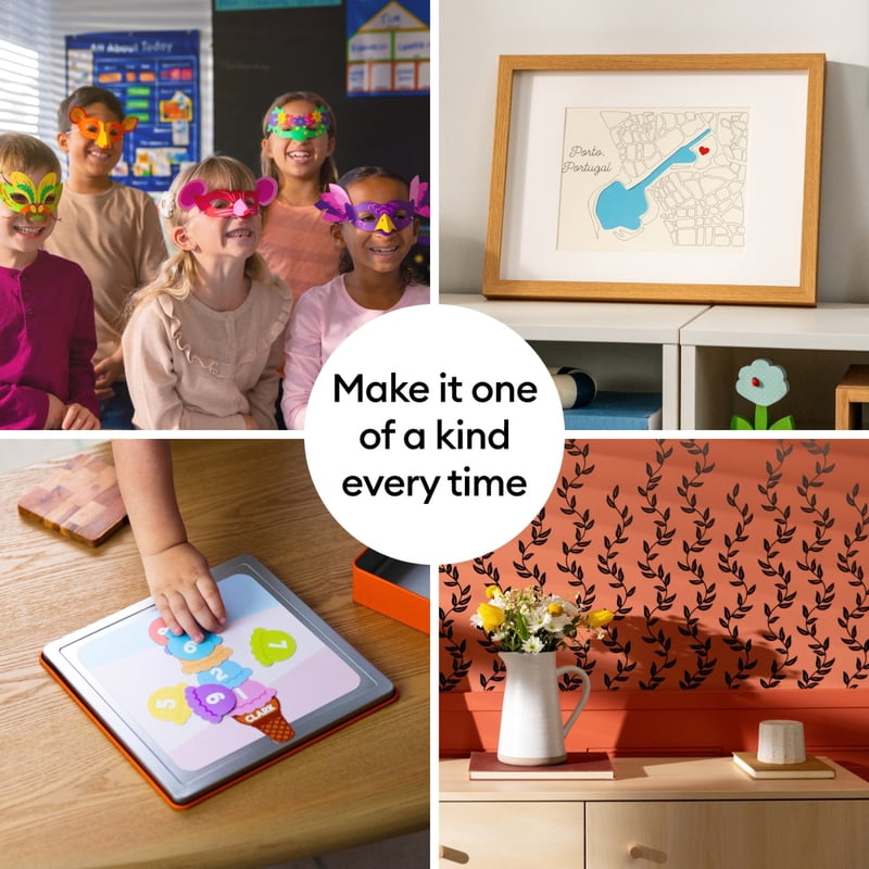 Cricut Explore 5 Cutting Machine Bundle with Vinyl and Heat Transfer Sheets