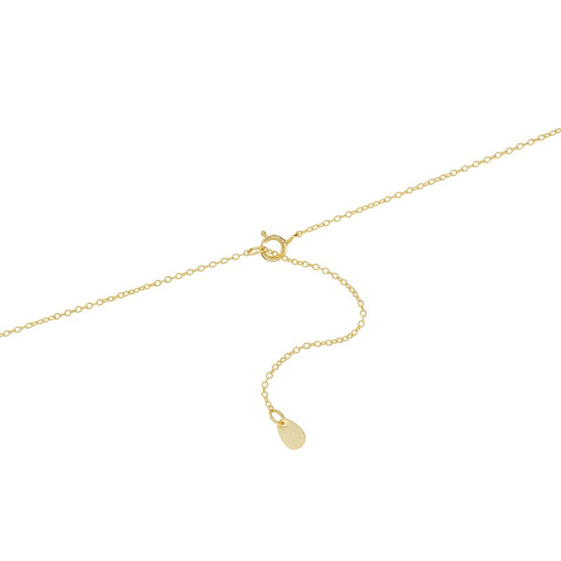 Gold Over Sterling Silver Bee Necklace with Cubic Zirconia - 16" Chain for Women & Teens