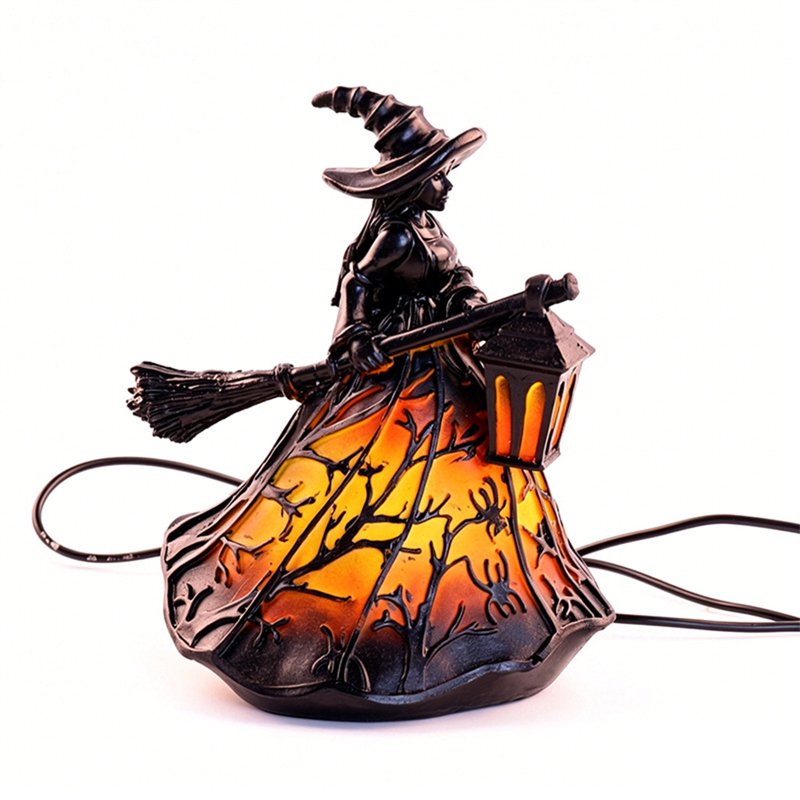 Halloween Witch Table Lamp Spooky Decorative Night Light 2 Pack