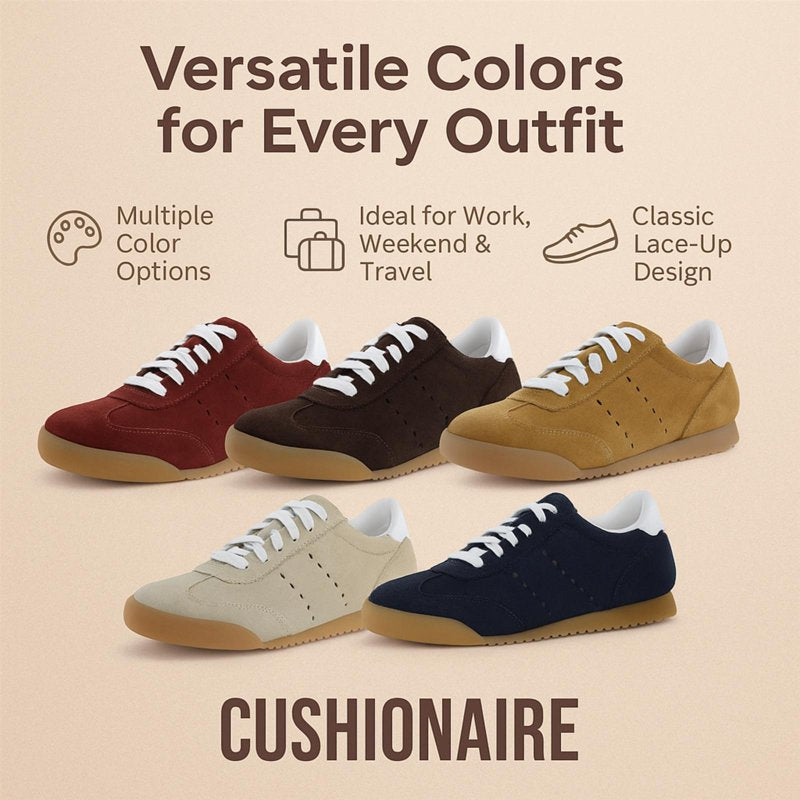 Genuine Leather Casual Sneakers for Women - Retro Style Lace-Up Low Top Shoes
