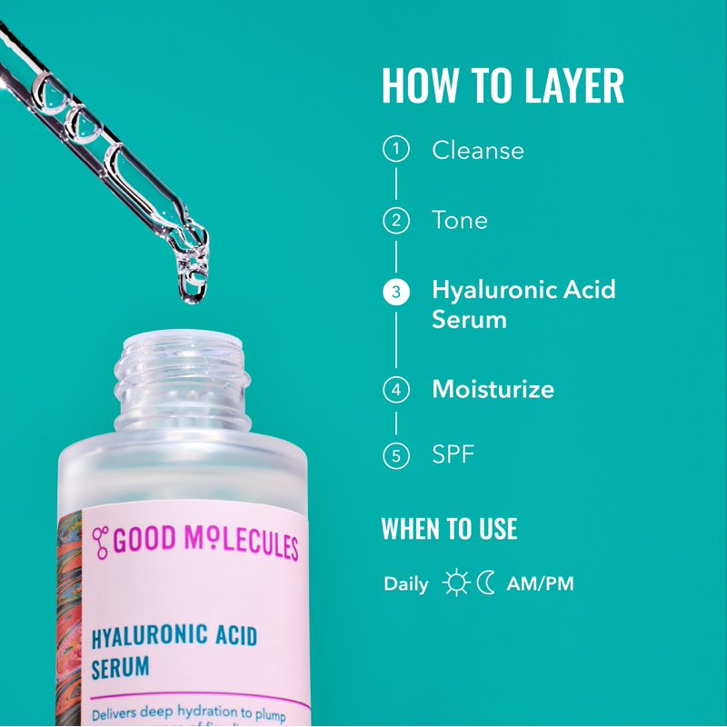 Hydrating Hyaluronic Acid Serum for All Skin Types - Plumps & Moisturizes - 2.5 fl oz