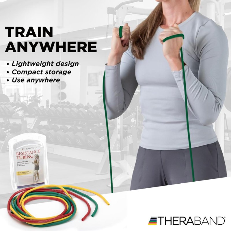 Resistance Tubes Set for Fitness & Physical Therapy - Beginner Color-Coded Bands