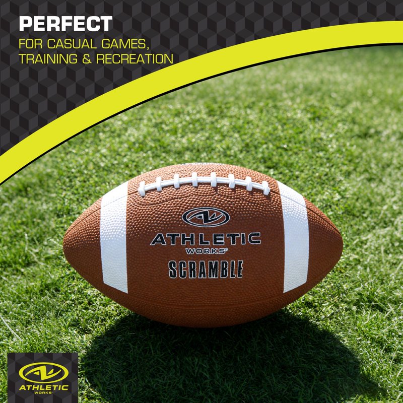 Adult Football - Full-Size Rubber Practice Ball with Tacky Surface