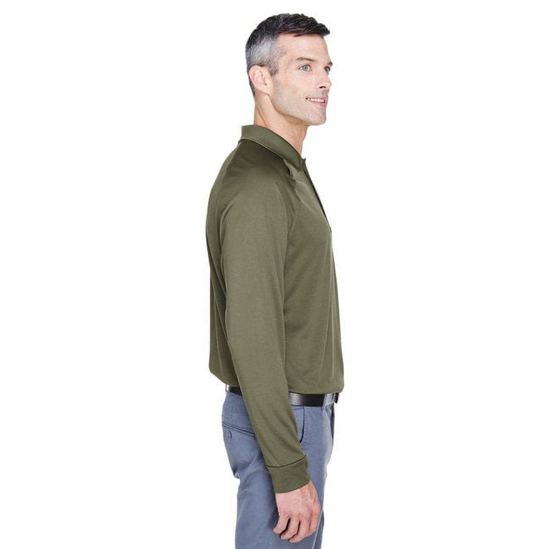 (2 Pack) Harriton M211L Men’s Advantage Long Sleeve Tactical Polo - Tactical Green, 2XL, 2 Pack