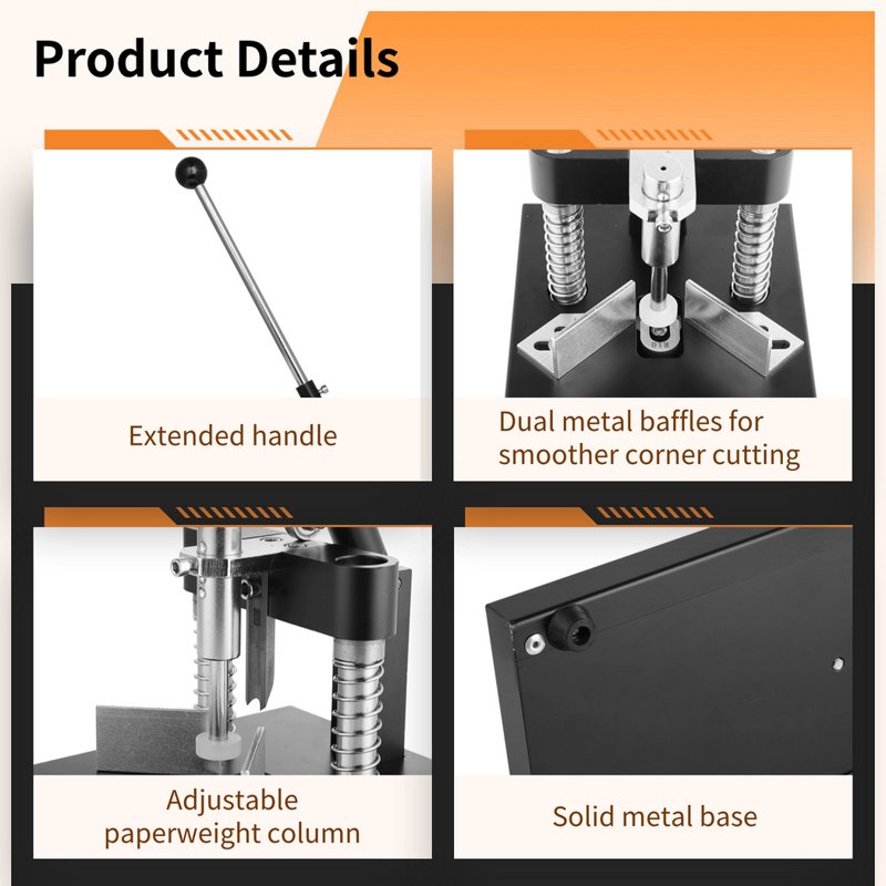 Corner Rounder, Paper Punch Cutter, Hand-Operated Rounding Machine