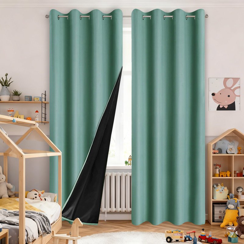 Blackout Thermal Curtain - Room Darkening Noise Reducing Window Drape