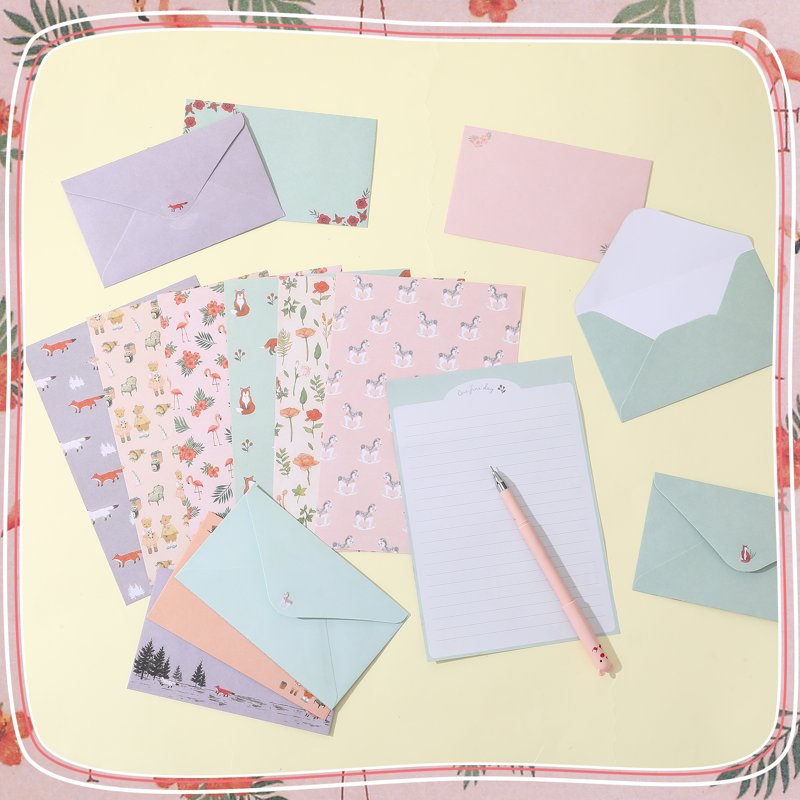 54-Piece Stationery Set with Envelopes and Labels for Writing Letters and Invitations