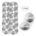 10 Pcs 45mm Rotary Cutter Blades for Fabric Quilting Sewing Replacement Sharp Blades