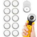 45mm Rotary Cutter Blades Pack of 10 - Compatible with Fiskars, Olfa & More