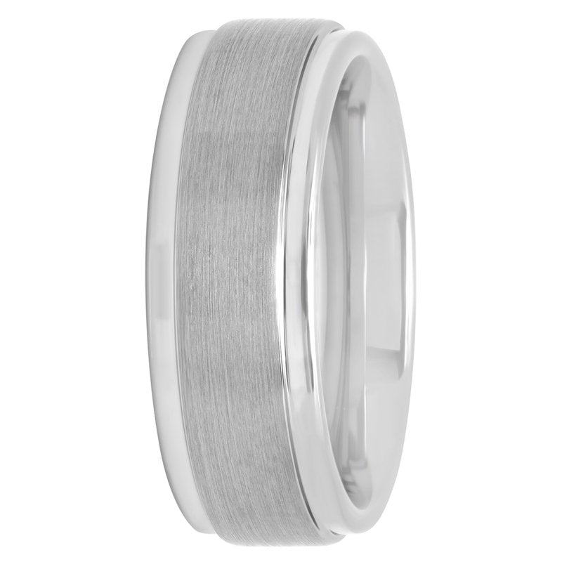 Men's Tungsten Wedding Band 8MM Comfort Fit Step Edge Durable Jewelry