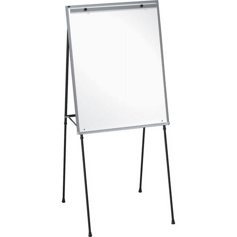 Lorell Adjustable Dry Erase Easel with Magnetic Surface, 28x34, Black