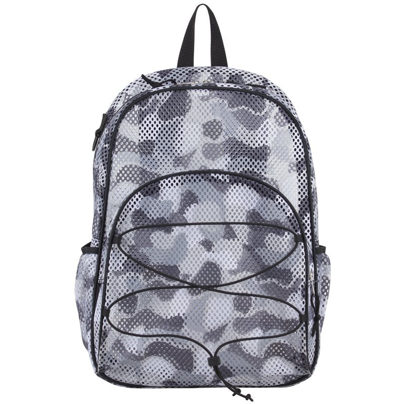 Unisex Mesh Bungee Backpack with Padded Shoulder Straps - Multiple Colors