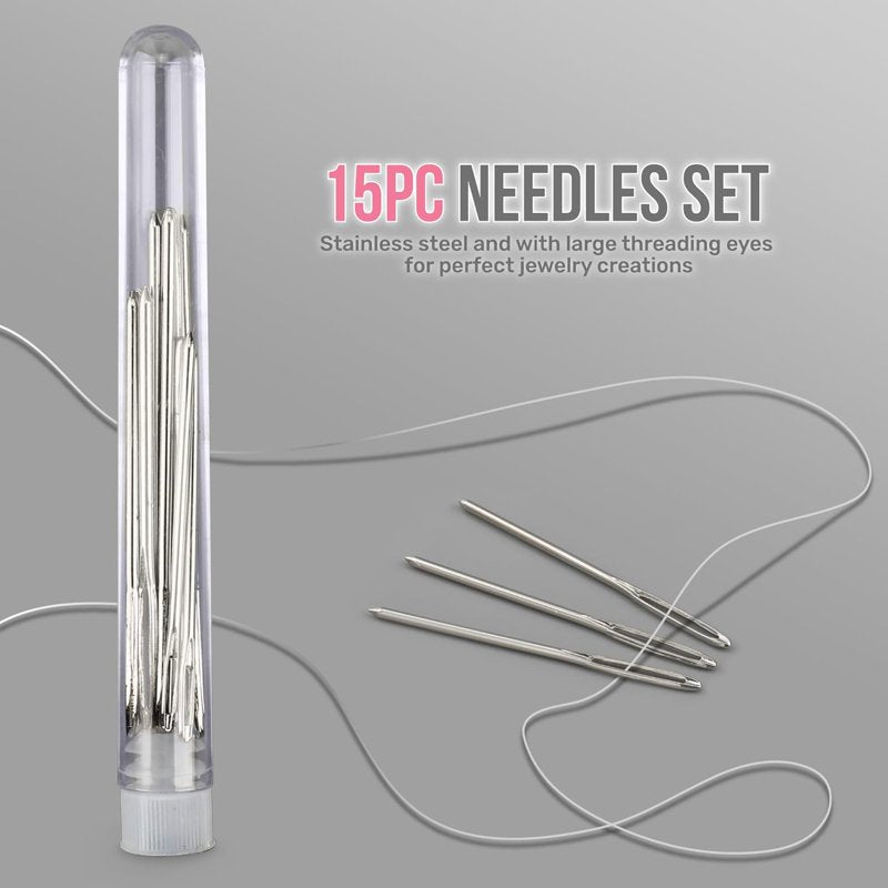 Jewelry Making Tool Kit with 600 Findings, Pliers, Needles & Accessories