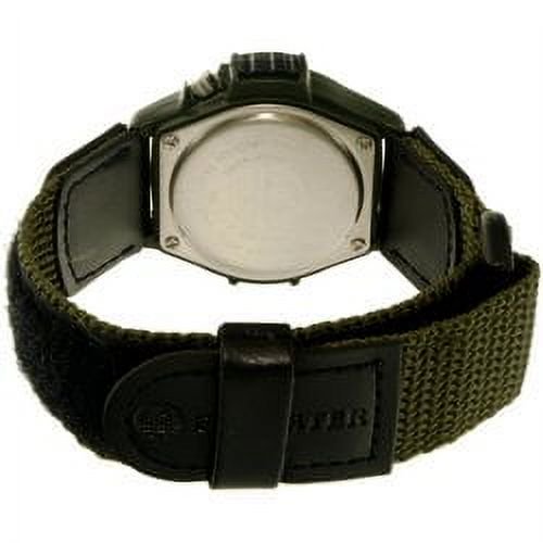 Sporty Green Analog Watch for Men with Durable Cloth Strap - 2.81"