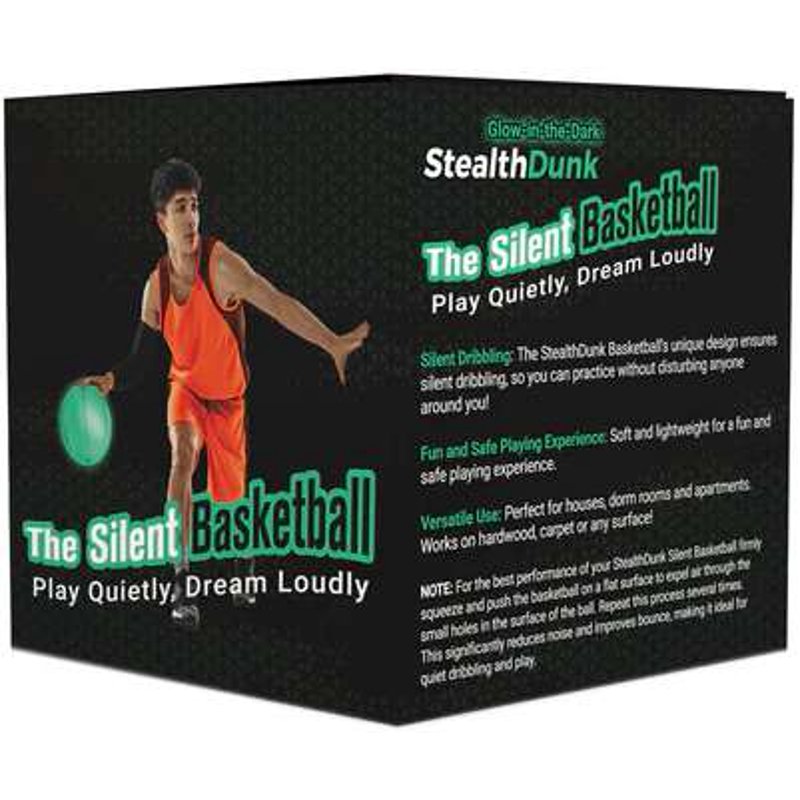 Glow-in-the-Dark Foam Basketball No. 7 - Regulation Size Indoor Outdoor Play
