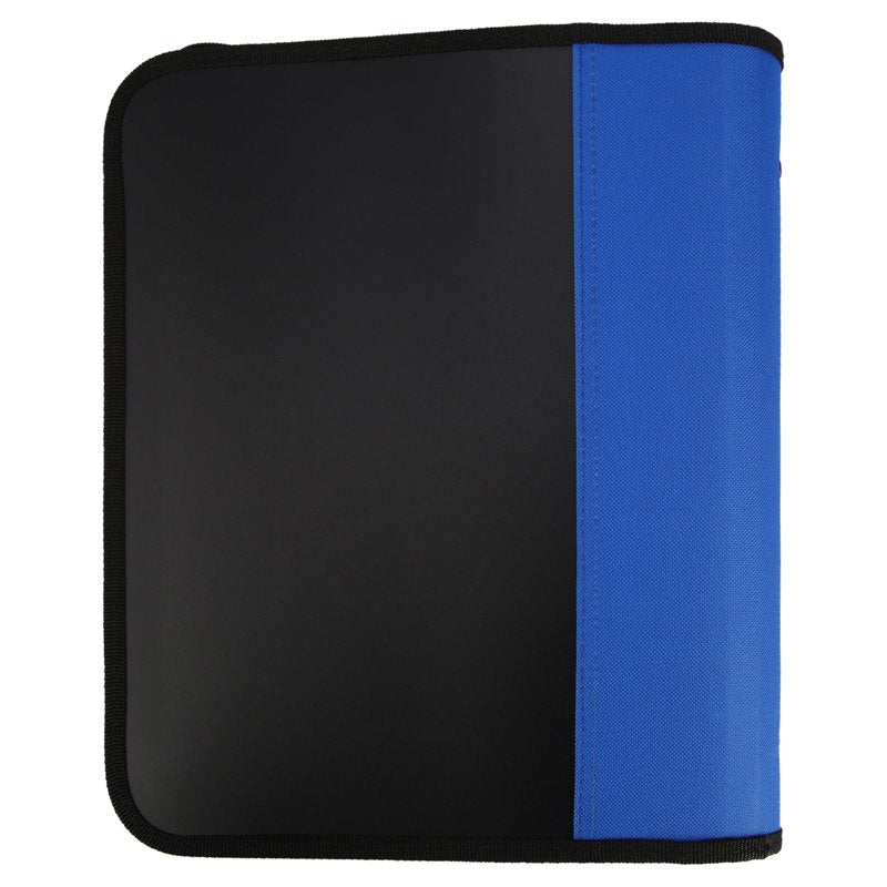 Zipper Binder with 1.5-Inch Rings - Flexible Poly Cover, Double Pockets