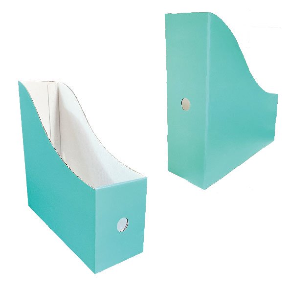 12 Pack Cardboard Magazine Holders - Foldable Desk File Organizers for Office & School