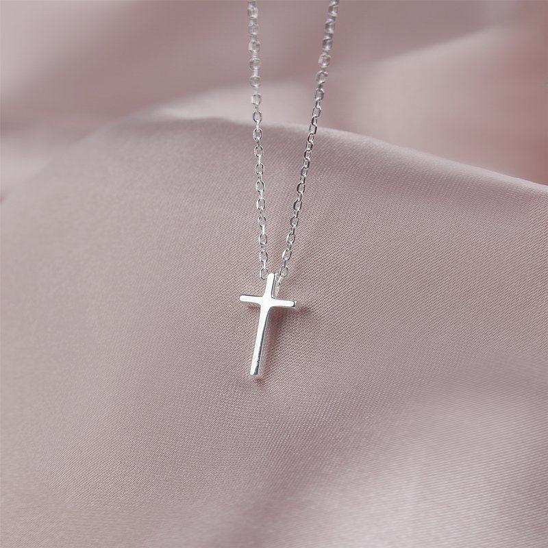 Sterling Silver Cross Necklace for Women - Friendship Jewelry Gift
