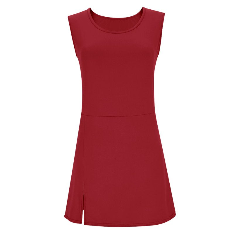 Women's Athletic Dress Sleeveless Golf Tennis Mini Dress with Built-in Shorts